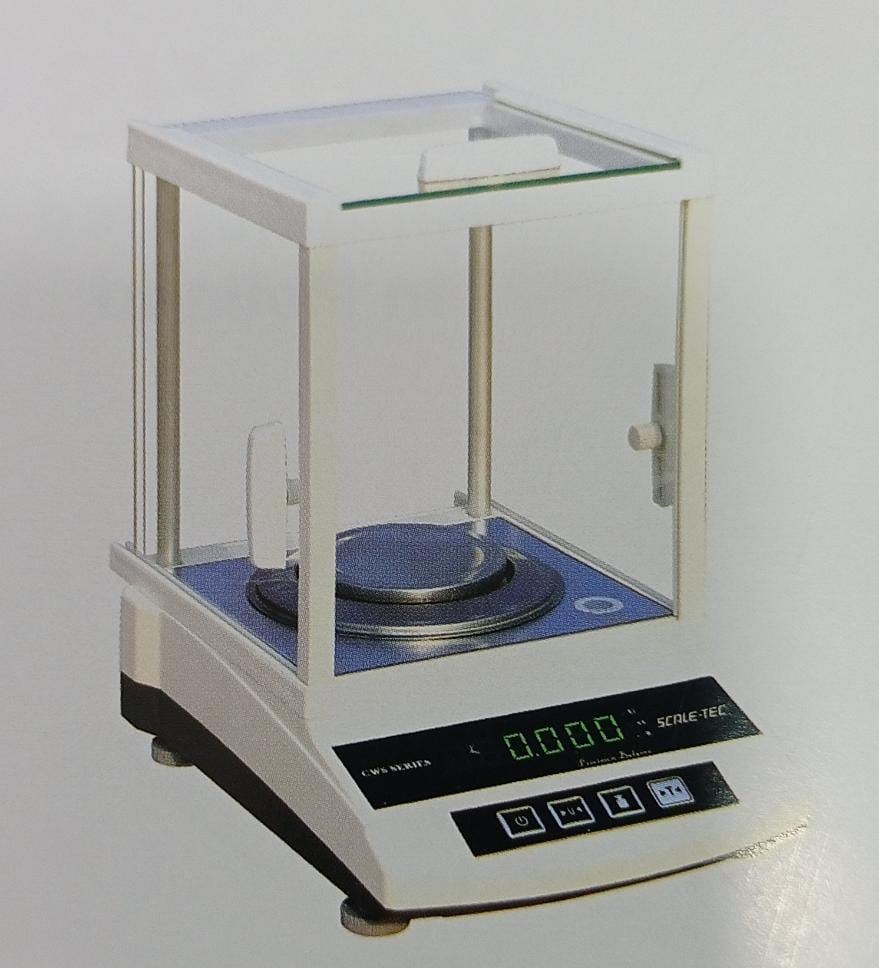 ELECTRONIC WEIGHING BALANCE-200 GM-0.001 GM (1 MG)-EXTERNAL CALIBRATION-MODEL SAB 203-